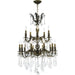 Versailles Antique Bronze Clear Crystal 15 Light Chandelier - Chandeliers