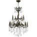 Versailles Antique Bronze Clear Crystal 15 Light Chandelier - Chandeliers