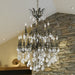 Versailles Antique Bronze Clear Crystal 15 Light Chandelier - Chandeliers