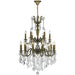 Versailles Antique Bronze Clear Crystal 18 Light Chandelier - Chandeliers