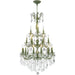 Versailles Antique Bronze Clear Crystal 21 Light Chandelier - Chandeliers