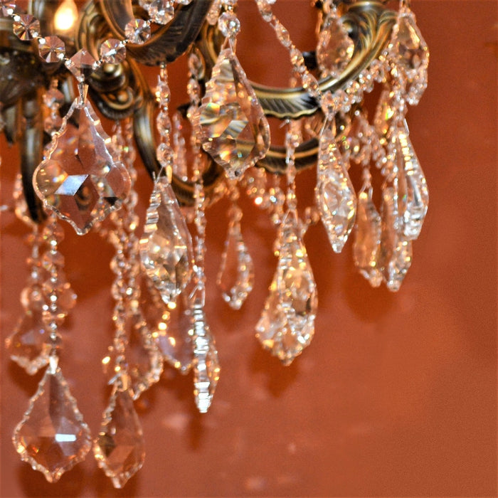 Versailles Antique Bronze Clear Crystal 25 Light Chandelier - Chandeliers