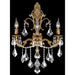 Versailles Antique Bronze Clear Crystal 3 Light Wall Sconce - Wall Sconces