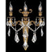 Versailles Antique Bronze Clear Crystal 3 Light Wall Sconce - Wall Sconces