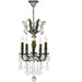 Versailles Antique Bronze Clear Crystal 5 Light Chandelier - Chandeliers