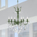 Versailles Antique Bronze Clear Crystal 6 Light Chandelier - Chandeliers