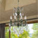 Versailles Antique Bronze Clear Crystal 8 Light Chandelier - Chandeliers