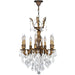 Versailles Antique Bronze Clear Crystal 8 Light Chandelier - Chandeliers