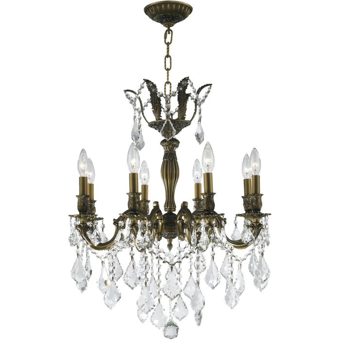 Versailles Antique Bronze Clear Crystal 8 Light Chandelier - Chandeliers