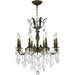 Versailles Antique Bronze Clear Crystal 8 Light Chandelier - Chandeliers