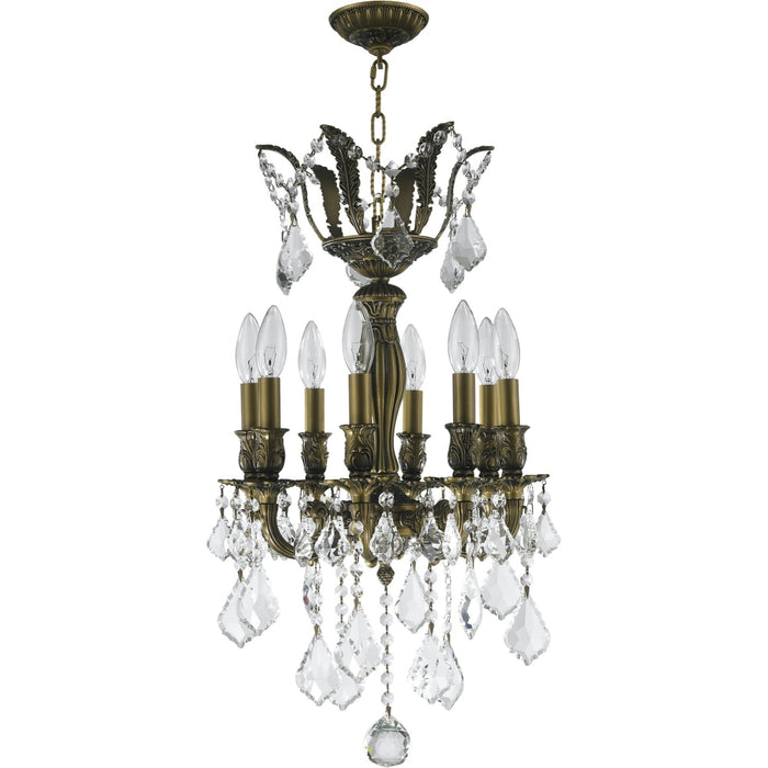 Versailles Antique Bronze Clear Crystal 8 Light Chandelier - Chandeliers
