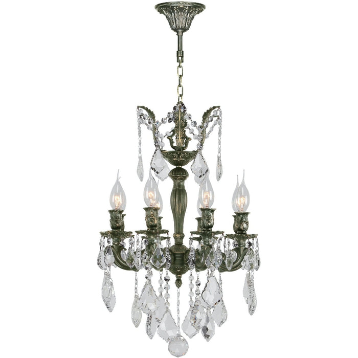 Versailles Antique Bronze Clear Crystal 8 Light Chandelier - Chandeliers