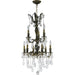 Versailles Antique Bronze Clear Crystal 9 Light Chandelier - Chandeliers