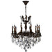 Versailles Dark Bronze Clear Crystal 10 Light Chandelier - Chandeliers