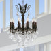 Versailles Dark Bronze Clear Crystal 10 Light Chandelier - Chandeliers