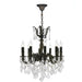 Versailles Dark Bronze Clear Crystal 10 Light Chandelier - Chandeliers