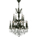 Versailles Dark Bronze Clear Crystal 12 Light Chandelier - Chandeliers