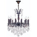 Versailles Dark Bronze Clear Crystal 12 Light Chandelier - Chandeliers