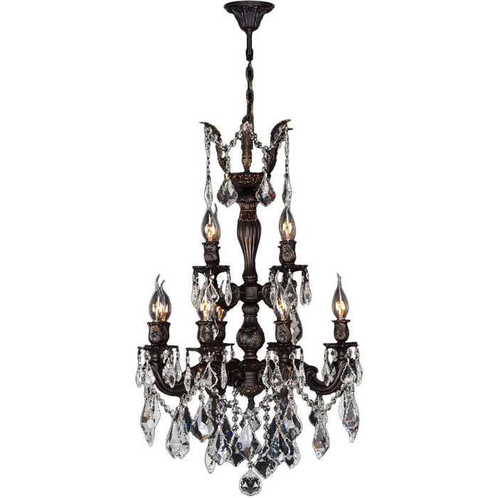 Versailles Dark Bronze Clear Crystal 12 Light Chandelier - Chandeliers