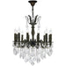Versailles Dark Bronze Clear Crystal 12 Light Chandelier - Chandeliers