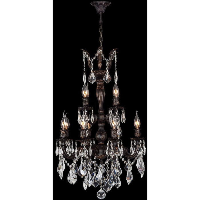Versailles Dark Bronze Clear Crystal 12 Light Chandelier - Chandeliers