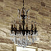 Versailles Dark Bronze Clear Crystal 12 Light Chandelier - Chandeliers