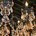 Versailles Dark Bronze Clear Crystal 12 Light Chandelier - Chandeliers