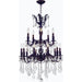 Versailles Dark Bronze Clear Crystal 15 Light Chandelier - Chandeliers