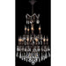 Versailles Dark Bronze Clear Crystal 15 Light Chandelier - Chandeliers