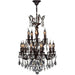 Versailles Dark Bronze Clear Crystal 15 Light Chandelier - Chandeliers