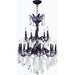 Versailles Dark Bronze Clear Crystal 15 Light Chandelier - Chandeliers