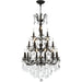 Versailles Dark Bronze Clear Crystal 21 Light Chandelier - Chandeliers