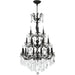 Versailles Dark Bronze Clear Crystal 21 Light Chandelier - Chandeliers