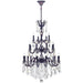 Versailles Dark Bronze Clear Crystal 25 Light Chandelier - Chandeliers