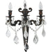 Versailles Dark Bronze Clear Crystal 3 Light Wall Sconce - Wall Sconces