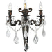 Versailles Dark Bronze Clear Crystal 3 Light Wall Sconce - Wall Sconces