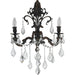 Versailles Dark Bronze Clear Crystal 3 Light Wall Sconce - Wall Sconces