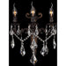 Versailles Dark Bronze Clear Crystal 3 Light Wall Sconce - Wall Sconces