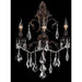 Versailles Dark Bronze Clear Crystal 3 Light Wall Sconce - Wall Sconces