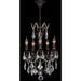 Versailles Dark Bronze Clear Crystal 5 Light Chandelier - Chandeliers