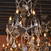 Versailles Dark Bronze Clear Crystal 5 Light Chandelier - Chandeliers