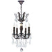 Versailles Dark Bronze Clear Crystal 5 Light Chandelier - Chandeliers
