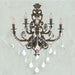Versailles Dark Bronze Clear Crystal 5 Light Wall Sconce - Wall Sconces