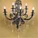 Versailles Dark Bronze Clear Crystal 5 Light Wall Sconce - Wall Sconces