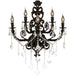 Versailles Dark Bronze Clear Crystal 5 Light Wall Sconce - Wall Sconces