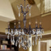 Versailles Dark Bronze Clear Crystal 6 Light Chandelier - Chandeliers