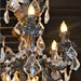 Versailles Dark Bronze Clear Crystal 6 Light Chandelier - Chandeliers