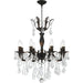 Versailles Dark Bronze Clear Crystal 8 Light Chandelier - Chandeliers