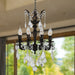 Versailles Dark Bronze Clear Crystal 8 Light Chandelier - Chandeliers
