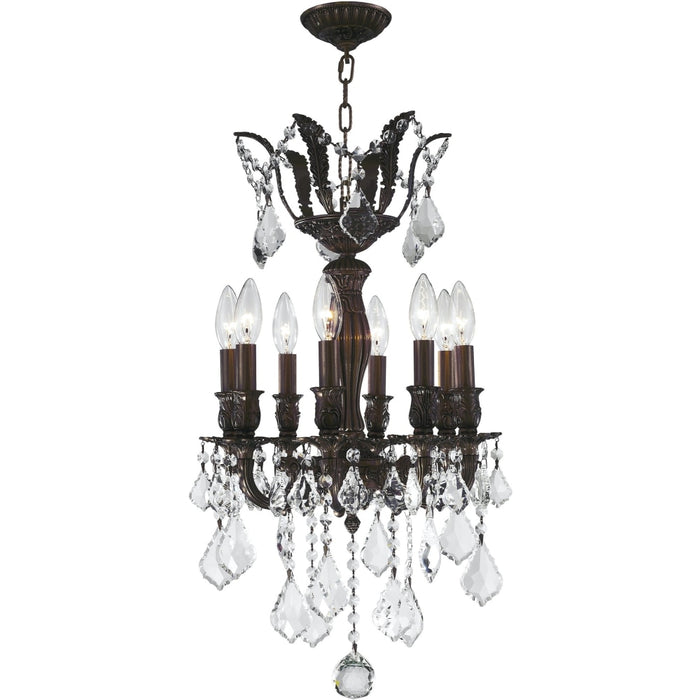Versailles Dark Bronze Clear Crystal 8 Light Chandelier - Chandeliers